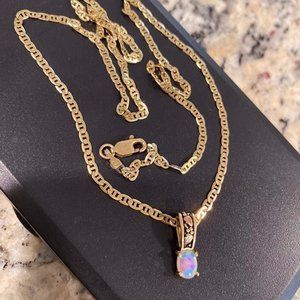 10k gold Opal Necklace